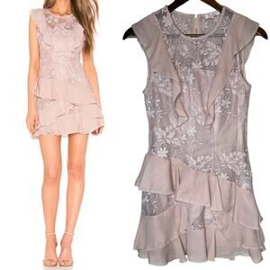 Parker Gabriel Lace Ruffle Mini Dress